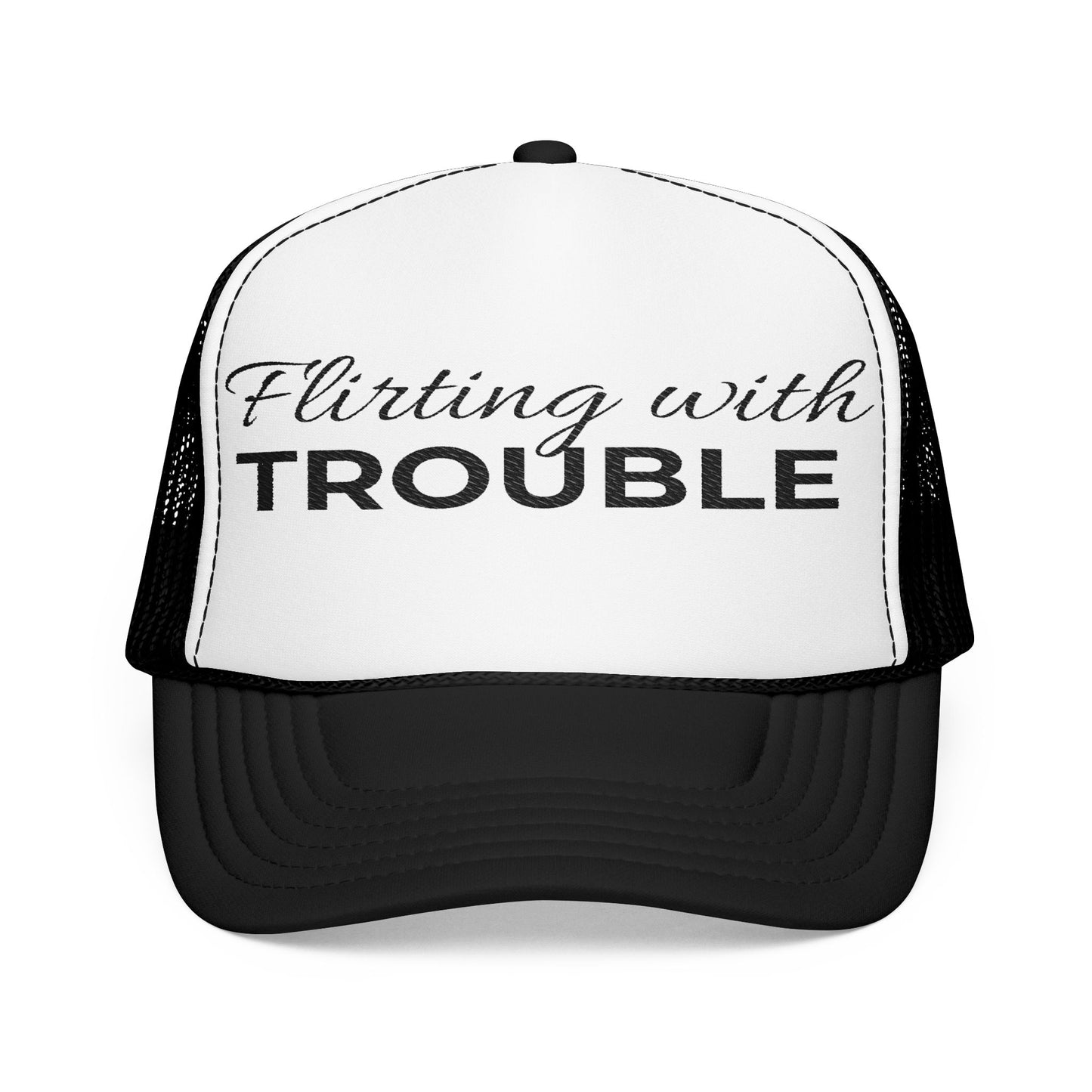 Flirting with Trouble Trucker Hat